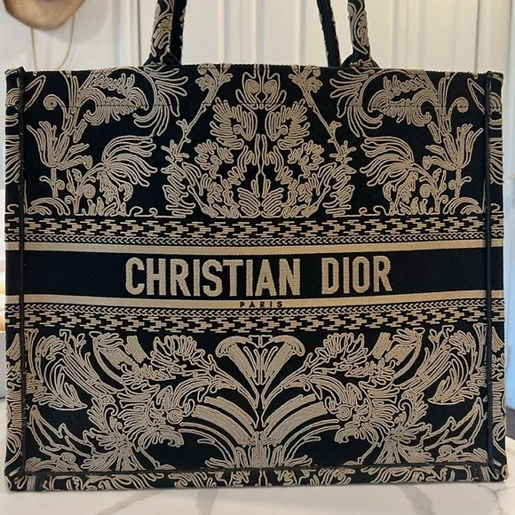 Dior Book Tote L 03C Noir/Beige - Picture 2 of 10